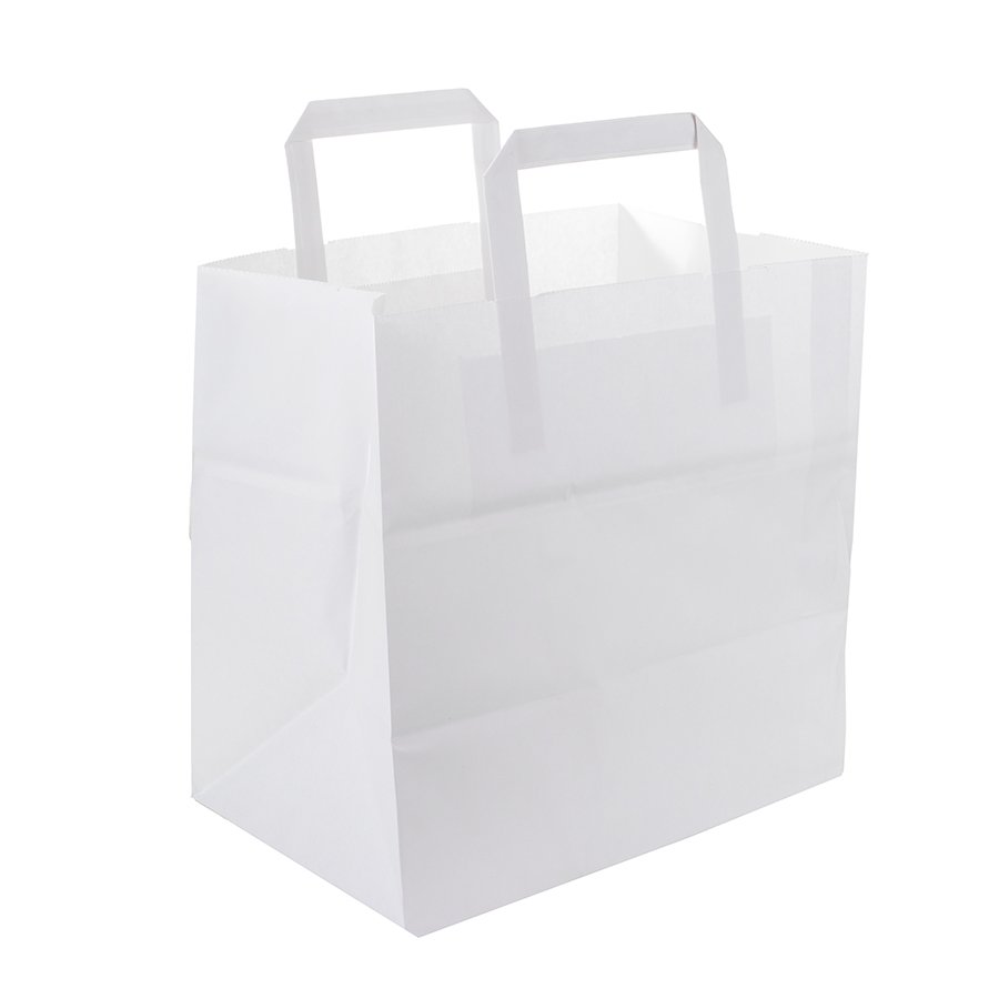 BOLSA ASA PLANA 24+10x32 BLANCA