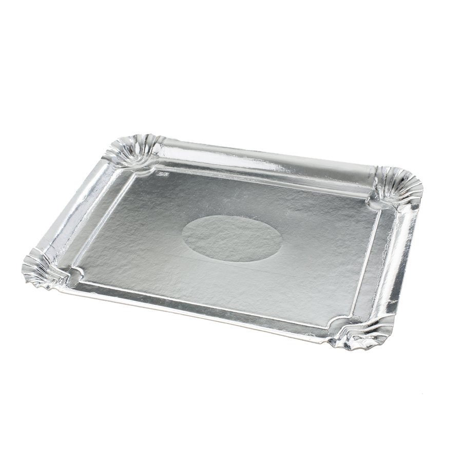 BANDEJA CARTON  26*33 LL-10  PLATA