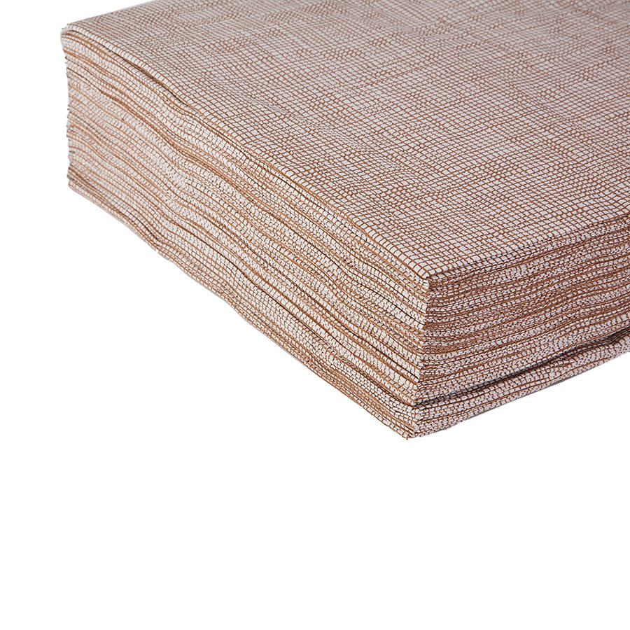 SERV.40*40 AIRLAID  HILO MARRON