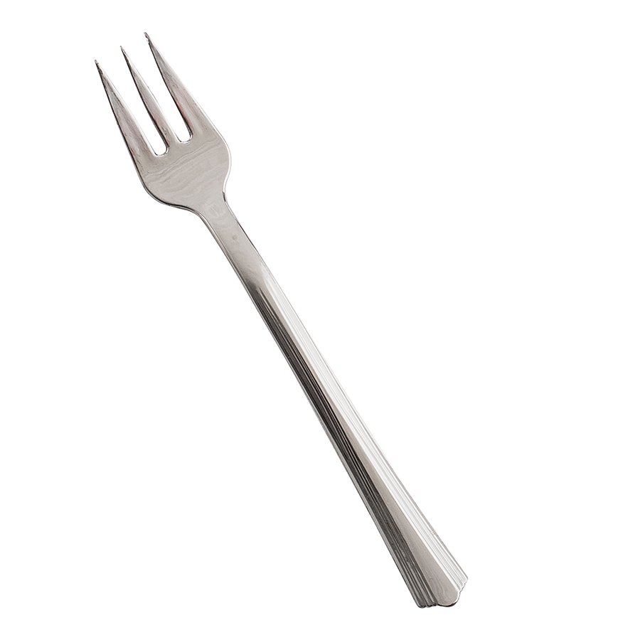 TENEDOR PLASTICO LUXE PLATA MINI 106 MM