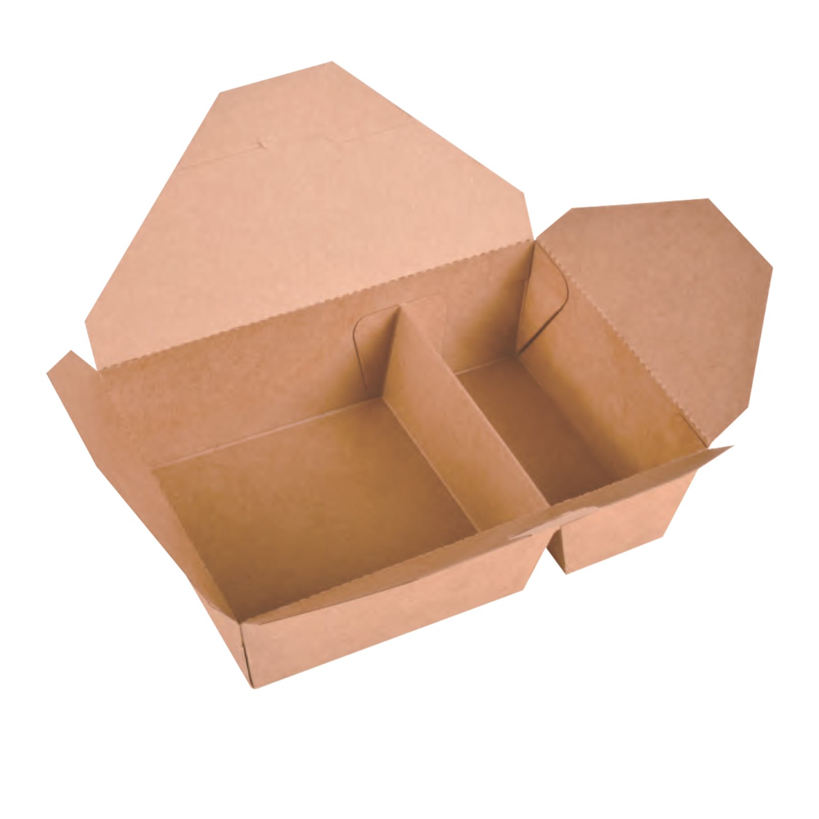 ENVASE KRAFT 2 COMP. 21X15.5X4.6 1500 ML