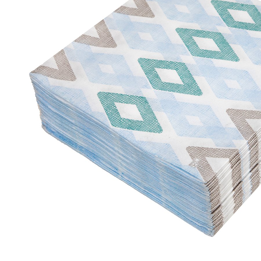 SERV.  40X40 SPUNLACE AZUL- GRIS IKAT