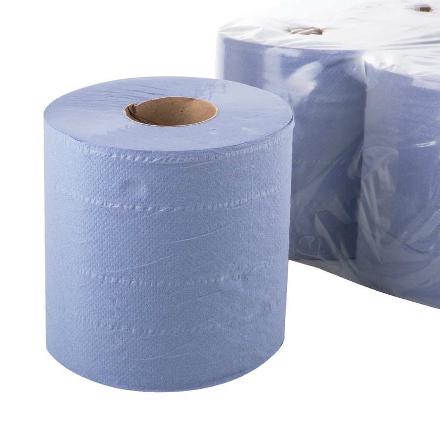 BOBINA SECAMANOS  AZUL  2 CAPAS