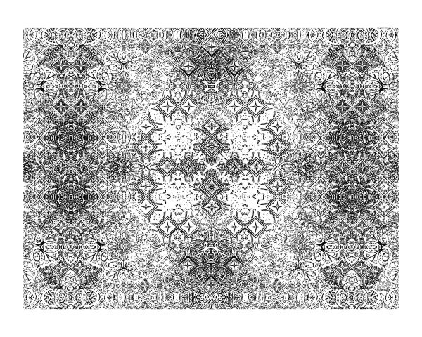 MANTEL 30X40 70 grs. "TESELAS NEGRO"