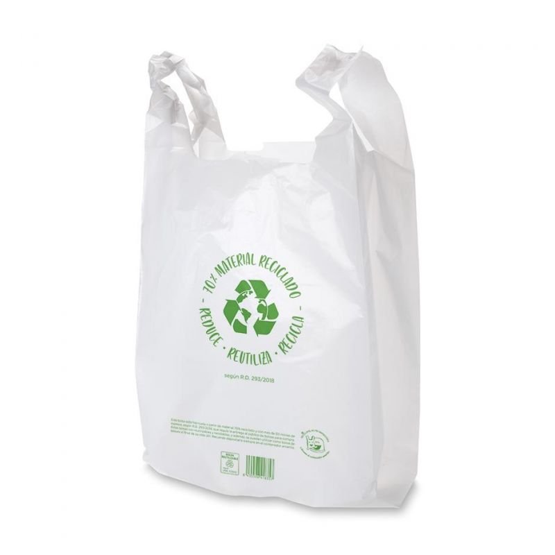 BOLSA CAMISETA 30*40 RECICLADA 70 %