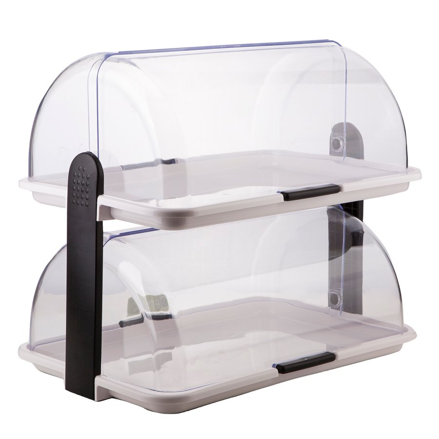 EXPOSITOR PLASTICO BLCO. DOBLE