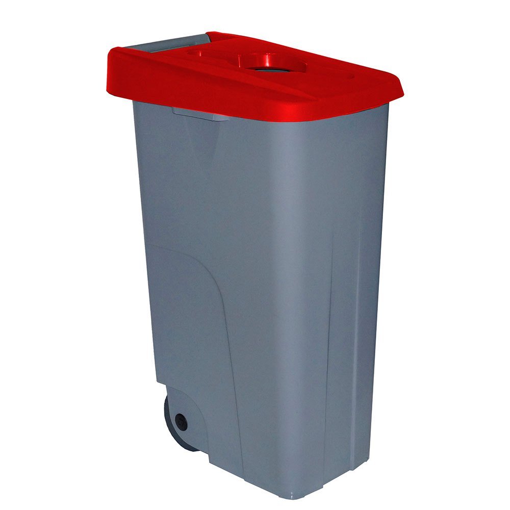 CONTENEDOR RECICLO 85 L. TAPA  ROJO