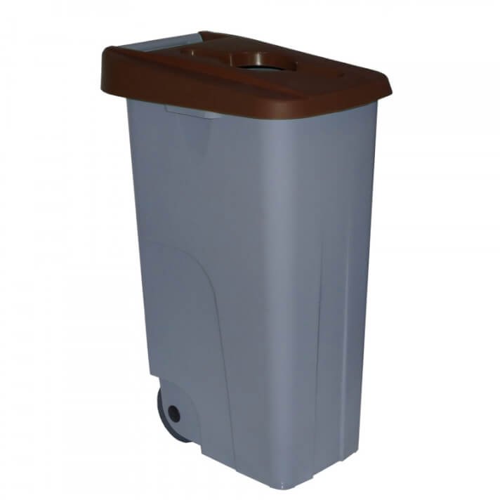 CONTENEDOR RECICLO 85 L. TAPA  MARRON