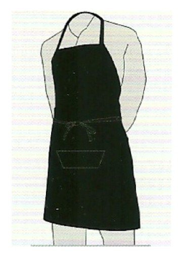 DELANTAL PETO  NEGRO
